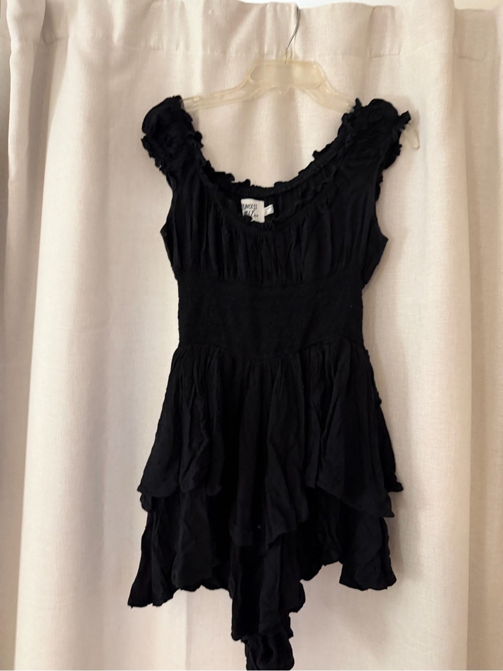 Princess Polly Black Ruffled Romper Jumpsuit